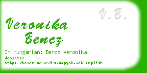 veronika bencz business card